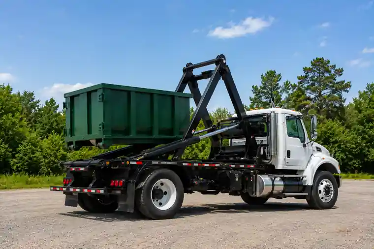 Roll-Off Dumpster Rental in Asheville, NC - Fast, Local & Flat-Rate 1 6 yard roll-off dumpster truck for small cleanup and residential waste removal